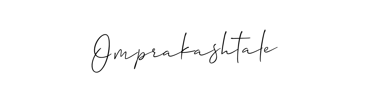 Use a signature maker to create a handwritten signature online. With this signature software, you can design (Allison_Script) your own signature for name Omprakashtale. Omprakashtale signature style 2 images and pictures png