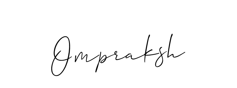Use a signature maker to create a handwritten signature online. With this signature software, you can design (Allison_Script) your own signature for name Ompraksh. Ompraksh signature style 2 images and pictures png