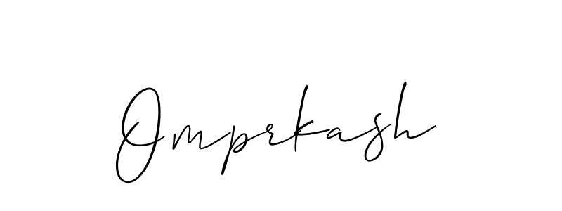 Use a signature maker to create a handwritten signature online. With this signature software, you can design (Allison_Script) your own signature for name Omprkash. Omprkash signature style 2 images and pictures png