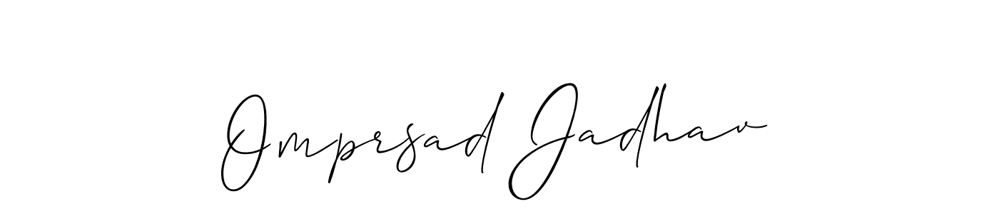 Omprsad Jadhav stylish signature style. Best Handwritten Sign (Allison_Script) for my name. Handwritten Signature Collection Ideas for my name Omprsad Jadhav. Omprsad Jadhav signature style 2 images and pictures png