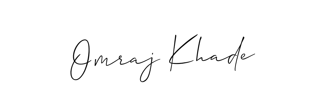 Also we have Omraj Khade name is the best signature style. Create professional handwritten signature collection using Allison_Script autograph style. Omraj Khade signature style 2 images and pictures png