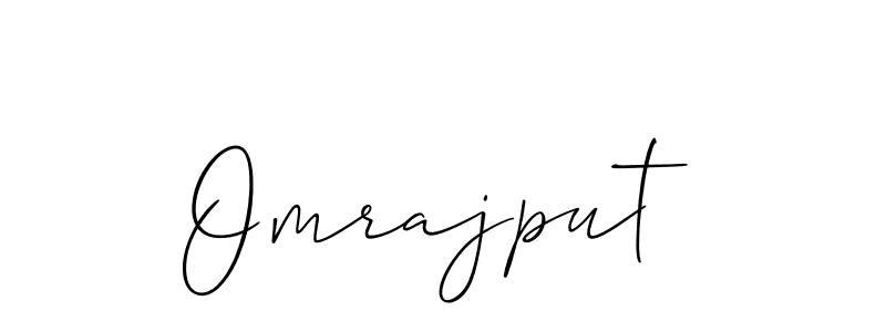 Allison_Script is a professional signature style that is perfect for those who want to add a touch of class to their signature. It is also a great choice for those who want to make their signature more unique. Get Omrajput name to fancy signature for free. Omrajput signature style 2 images and pictures png