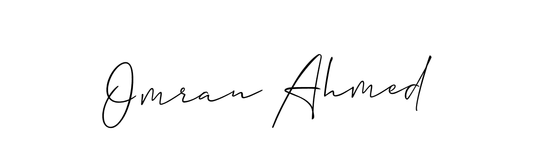 Also You can easily find your signature by using the search form. We will create Omran Ahmed name handwritten signature images for you free of cost using Allison_Script sign style. Omran Ahmed signature style 2 images and pictures png
