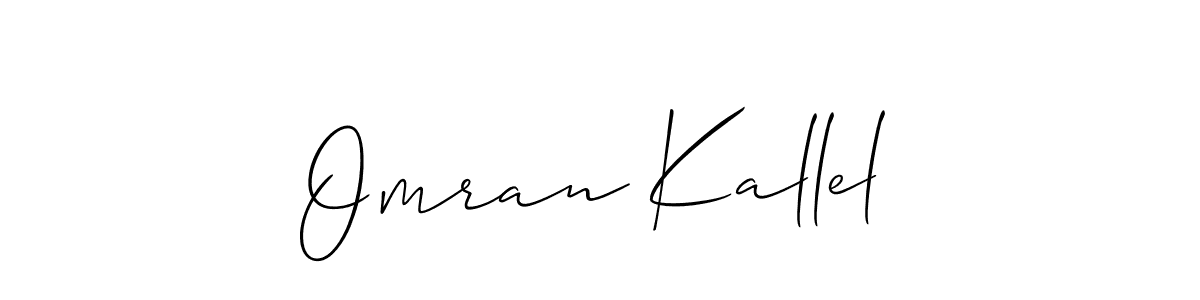 Use a signature maker to create a handwritten signature online. With this signature software, you can design (Allison_Script) your own signature for name Omran Kallel. Omran Kallel signature style 2 images and pictures png