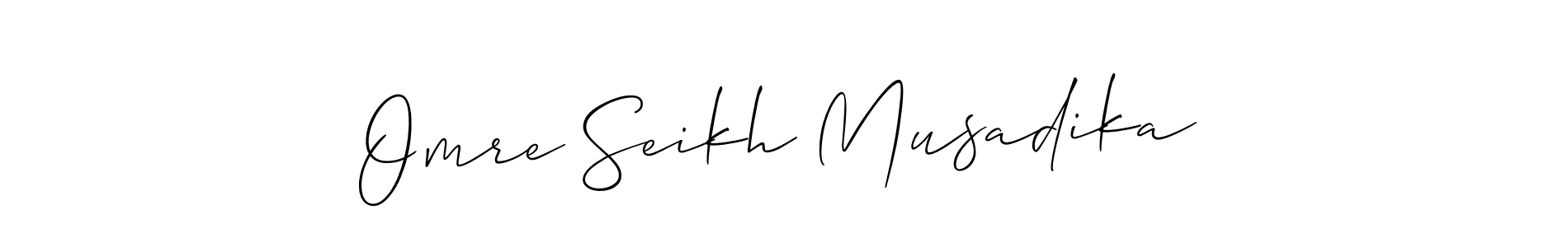 Similarly Allison_Script is the best handwritten signature design. Signature creator online .You can use it as an online autograph creator for name Omre Seikh Musadika. Omre Seikh Musadika signature style 2 images and pictures png