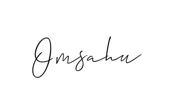 Create a beautiful signature design for name Omsahu. With this signature (Allison_Script) fonts, you can make a handwritten signature for free. Omsahu signature style 2 images and pictures png