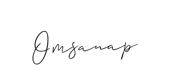 How to make Omsanap signature? Allison_Script is a professional autograph style. Create handwritten signature for Omsanap name. Omsanap signature style 2 images and pictures png