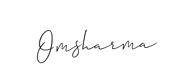 Make a short Omsharma signature style. Manage your documents anywhere anytime using Allison_Script. Create and add eSignatures, submit forms, share and send files easily. Omsharma signature style 2 images and pictures png