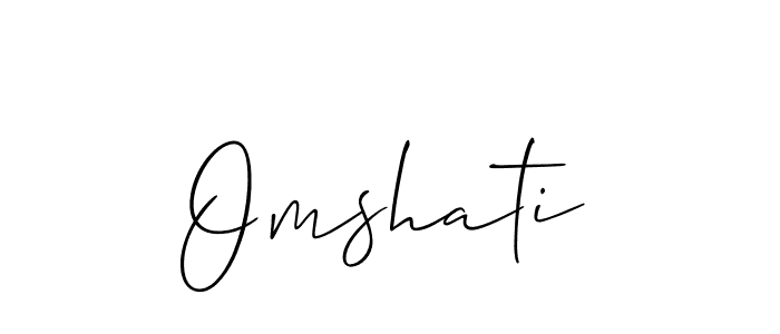 How to make Omshati signature? Allison_Script is a professional autograph style. Create handwritten signature for Omshati name. Omshati signature style 2 images and pictures png