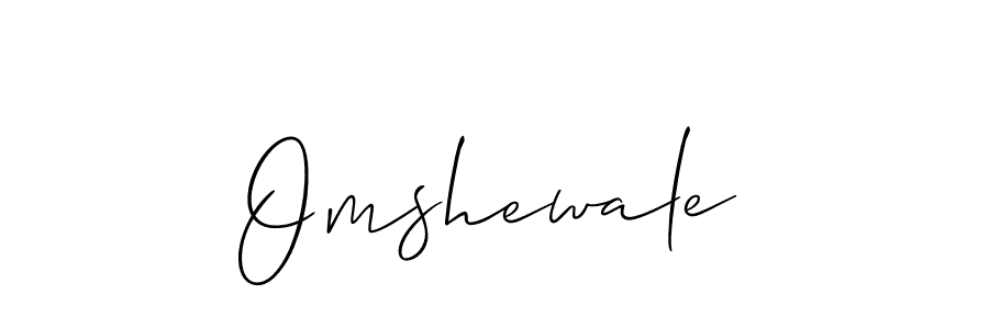 How to make Omshewale name signature. Use Allison_Script style for creating short signs online. This is the latest handwritten sign. Omshewale signature style 2 images and pictures png