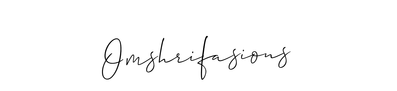 You can use this online signature creator to create a handwritten signature for the name Omshrifasions. This is the best online autograph maker. Omshrifasions signature style 2 images and pictures png