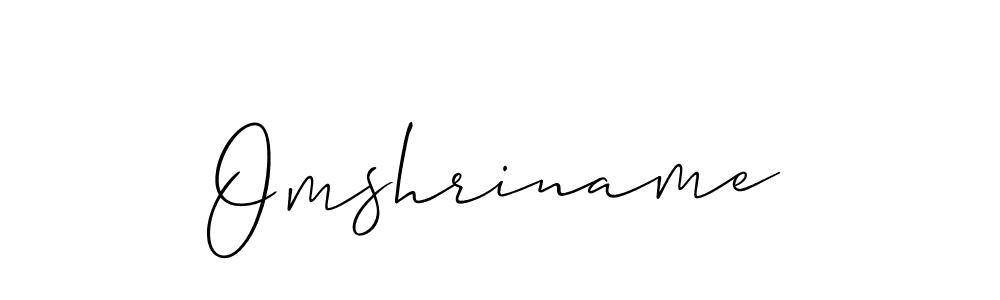 Create a beautiful signature design for name Omshriname. With this signature (Allison_Script) fonts, you can make a handwritten signature for free. Omshriname signature style 2 images and pictures png