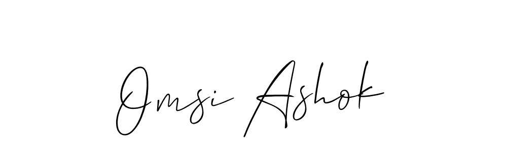 Design your own signature with our free online signature maker. With this signature software, you can create a handwritten (Allison_Script) signature for name Omsi Ashok. Omsi Ashok signature style 2 images and pictures png