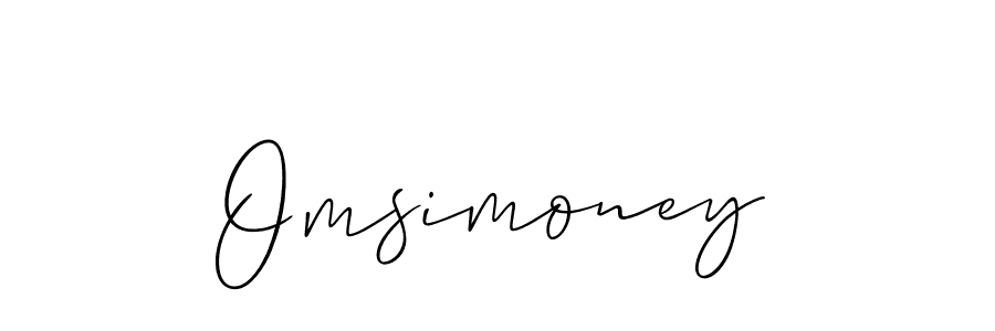 The best way (Allison_Script) to make a short signature is to pick only two or three words in your name. The name Omsimoney include a total of six letters. For converting this name. Omsimoney signature style 2 images and pictures png