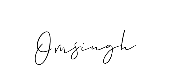 Design your own signature with our free online signature maker. With this signature software, you can create a handwritten (Allison_Script) signature for name Omsingh. Omsingh signature style 2 images and pictures png