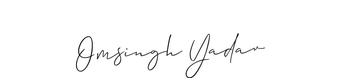Omsingh Yadav stylish signature style. Best Handwritten Sign (Allison_Script) for my name. Handwritten Signature Collection Ideas for my name Omsingh Yadav. Omsingh Yadav signature style 2 images and pictures png