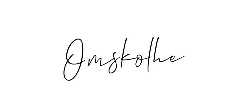How to make Omskolhe signature? Allison_Script is a professional autograph style. Create handwritten signature for Omskolhe name. Omskolhe signature style 2 images and pictures png