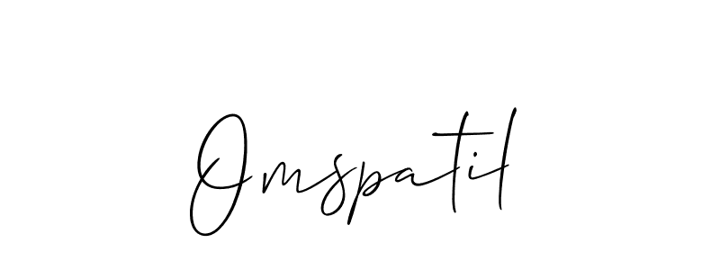 Omspatil stylish signature style. Best Handwritten Sign (Allison_Script) for my name. Handwritten Signature Collection Ideas for my name Omspatil. Omspatil signature style 2 images and pictures png