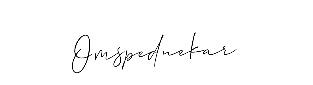 How to make Omspednekar signature? Allison_Script is a professional autograph style. Create handwritten signature for Omspednekar name. Omspednekar signature style 2 images and pictures png