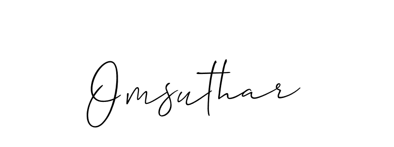 You should practise on your own different ways (Allison_Script) to write your name (Omsuthar) in signature. don't let someone else do it for you. Omsuthar signature style 2 images and pictures png