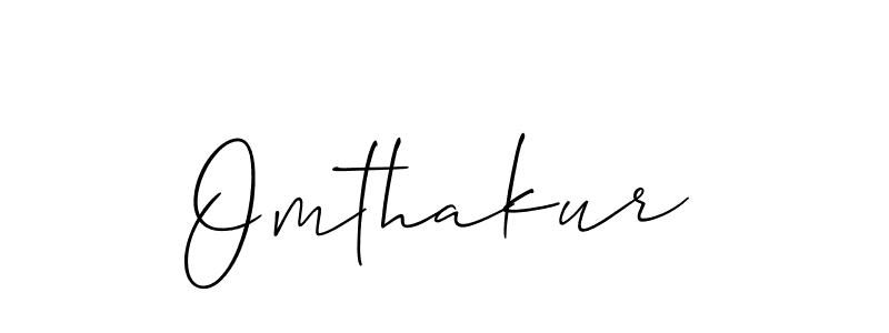 if you are searching for the best signature style for your name Omthakur. so please give up your signature search. here we have designed multiple signature styles  using Allison_Script. Omthakur signature style 2 images and pictures png