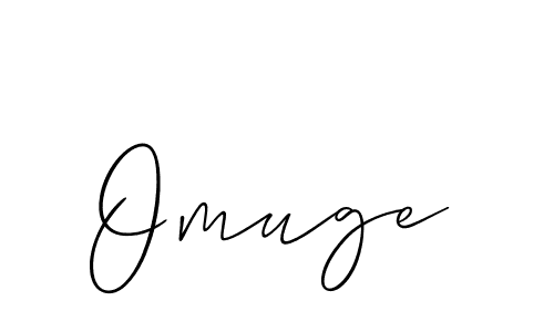 It looks lik you need a new signature style for name Omuge. Design unique handwritten (Allison_Script) signature with our free signature maker in just a few clicks. Omuge signature style 2 images and pictures png