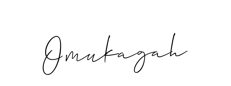 Make a beautiful signature design for name Omukagah. With this signature (Allison_Script) style, you can create a handwritten signature for free. Omukagah signature style 2 images and pictures png