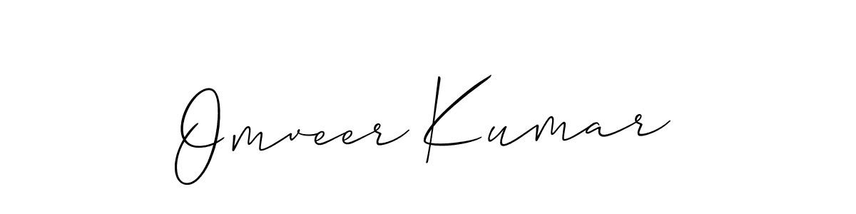 Allison_Script is a professional signature style that is perfect for those who want to add a touch of class to their signature. It is also a great choice for those who want to make their signature more unique. Get Omveer Kumar name to fancy signature for free. Omveer Kumar signature style 2 images and pictures png