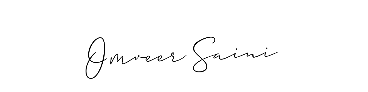 Use a signature maker to create a handwritten signature online. With this signature software, you can design (Allison_Script) your own signature for name Omveer Saini. Omveer Saini signature style 2 images and pictures png