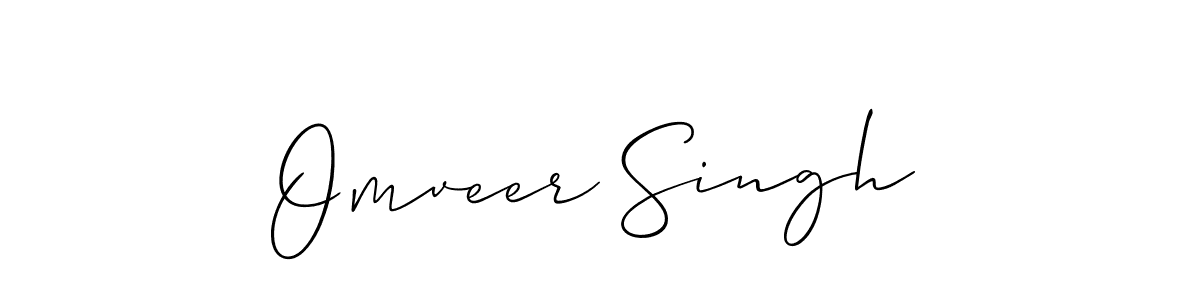 How to make Omveer Singh signature? Allison_Script is a professional autograph style. Create handwritten signature for Omveer Singh name. Omveer Singh signature style 2 images and pictures png