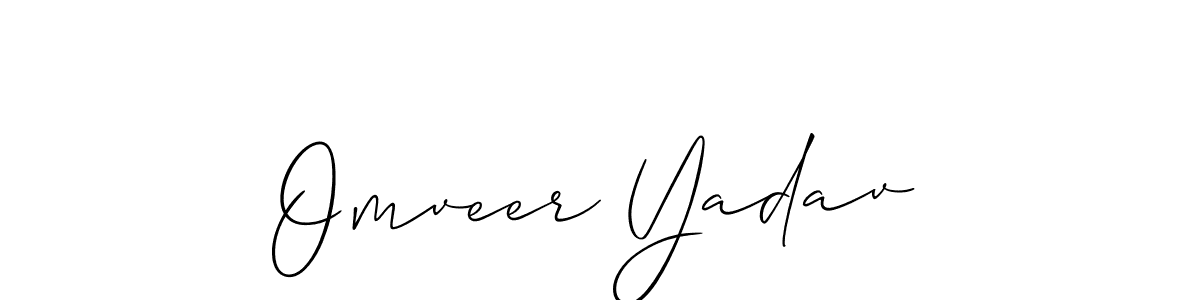 How to make Omveer Yadav signature? Allison_Script is a professional autograph style. Create handwritten signature for Omveer Yadav name. Omveer Yadav signature style 2 images and pictures png