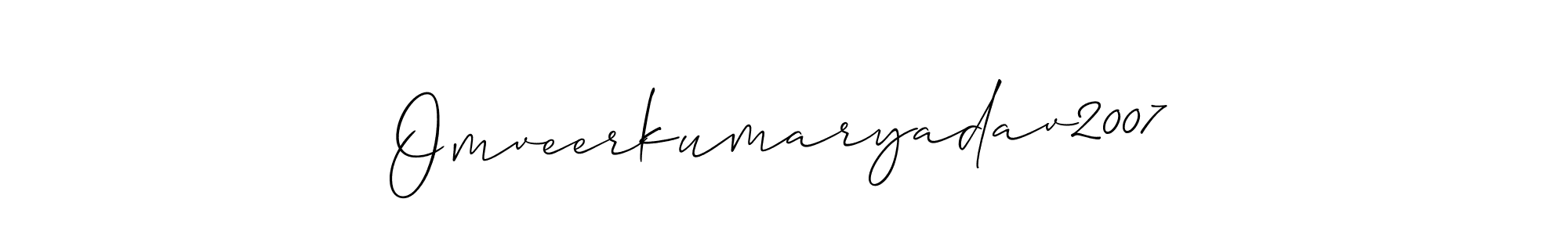 Omveerkumaryadav2007 stylish signature style. Best Handwritten Sign (Allison_Script) for my name. Handwritten Signature Collection Ideas for my name Omveerkumaryadav2007. Omveerkumaryadav2007 signature style 2 images and pictures png