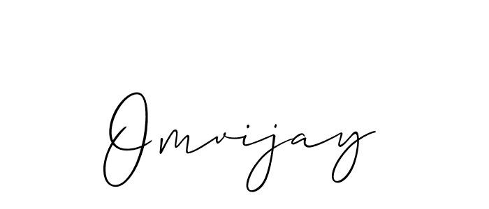 How to make Omvijay name signature. Use Allison_Script style for creating short signs online. This is the latest handwritten sign. Omvijay signature style 2 images and pictures png