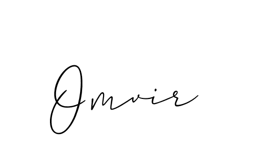 Omvir stylish signature style. Best Handwritten Sign (Allison_Script) for my name. Handwritten Signature Collection Ideas for my name Omvir. Omvir signature style 2 images and pictures png