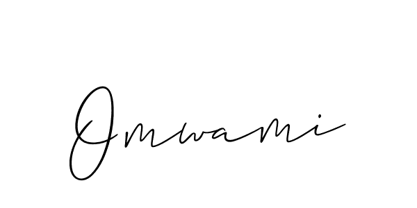 Design your own signature with our free online signature maker. With this signature software, you can create a handwritten (Allison_Script) signature for name Omwami. Omwami signature style 2 images and pictures png