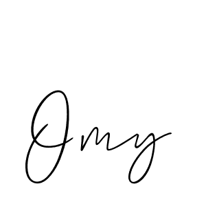 Design your own signature with our free online signature maker. With this signature software, you can create a handwritten (Allison_Script) signature for name Omy. Omy signature style 2 images and pictures png