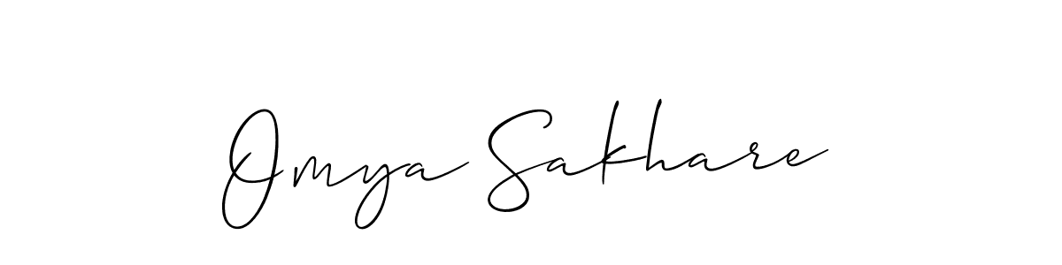 How to make Omya Sakhare signature? Allison_Script is a professional autograph style. Create handwritten signature for Omya Sakhare name. Omya Sakhare signature style 2 images and pictures png