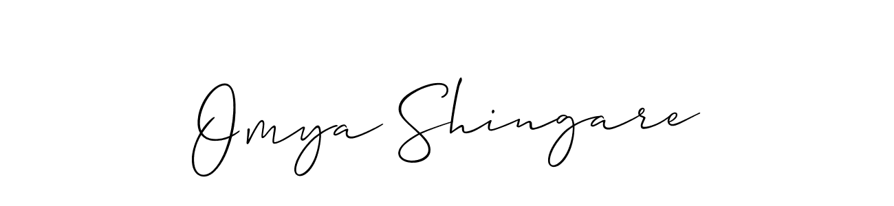 Also we have Omya Shingare name is the best signature style. Create professional handwritten signature collection using Allison_Script autograph style. Omya Shingare signature style 2 images and pictures png
