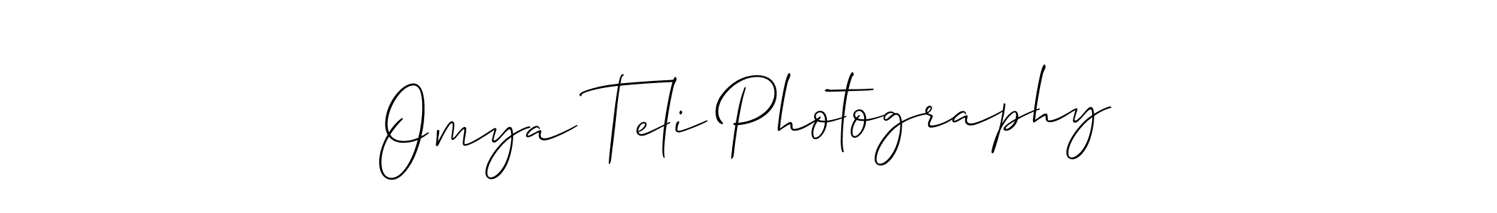 Also You can easily find your signature by using the search form. We will create Omya Teli Photography name handwritten signature images for you free of cost using Allison_Script sign style. Omya Teli Photography signature style 2 images and pictures png