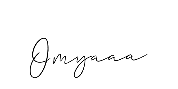 Design your own signature with our free online signature maker. With this signature software, you can create a handwritten (Allison_Script) signature for name Omyaaa. Omyaaa signature style 2 images and pictures png