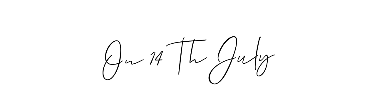 Also we have On 14 Th July name is the best signature style. Create professional handwritten signature collection using Allison_Script autograph style. On 14 Th July signature style 2 images and pictures png