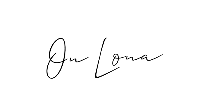 if you are searching for the best signature style for your name On Lona. so please give up your signature search. here we have designed multiple signature styles  using Allison_Script. On Lona signature style 2 images and pictures png