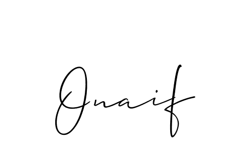 Best and Professional Signature Style for Onaif. Allison_Script Best Signature Style Collection. Onaif signature style 2 images and pictures png