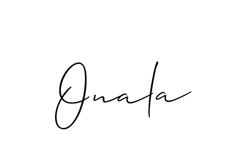 It looks lik you need a new signature style for name Onala. Design unique handwritten (Allison_Script) signature with our free signature maker in just a few clicks. Onala signature style 2 images and pictures png