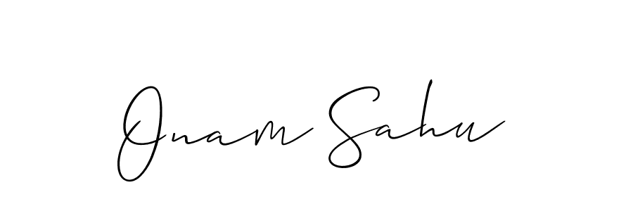 Best and Professional Signature Style for Onam Sahu. Allison_Script Best Signature Style Collection. Onam Sahu signature style 2 images and pictures png