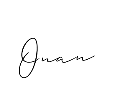 Design your own signature with our free online signature maker. With this signature software, you can create a handwritten (Allison_Script) signature for name Onan. Onan signature style 2 images and pictures png