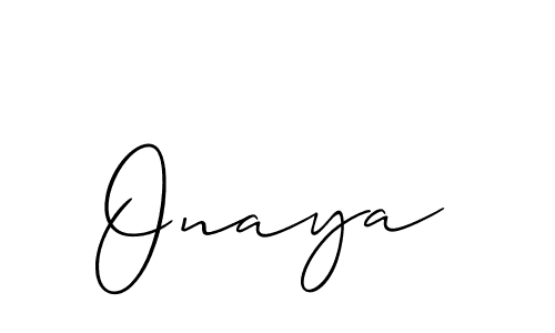 Best and Professional Signature Style for Onaya. Allison_Script Best Signature Style Collection. Onaya signature style 2 images and pictures png