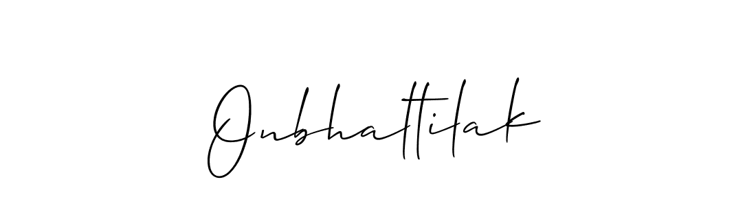 Once you've used our free online signature maker to create your best signature Allison_Script style, it's time to enjoy all of the benefits that Onbhaltilak name signing documents. Onbhaltilak signature style 2 images and pictures png
