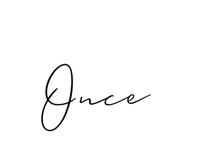 Best and Professional Signature Style for Once. Allison_Script Best Signature Style Collection. Once signature style 2 images and pictures png