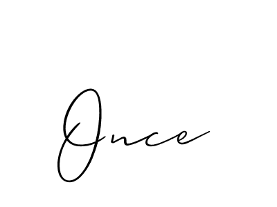 How to Draw Once signature style? Allison_Script is a latest design signature styles for name Once. Once signature style 2 images and pictures png